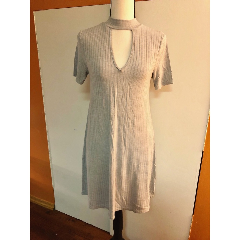 One Love Grey Choker Dress